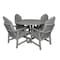 Highwood Usa Hamilton 5pc Round Outdoor Patio Furniture Dining Set AD-DNA48-CGE - alternate 1